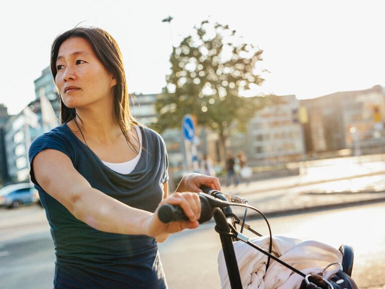 female bicycle rider