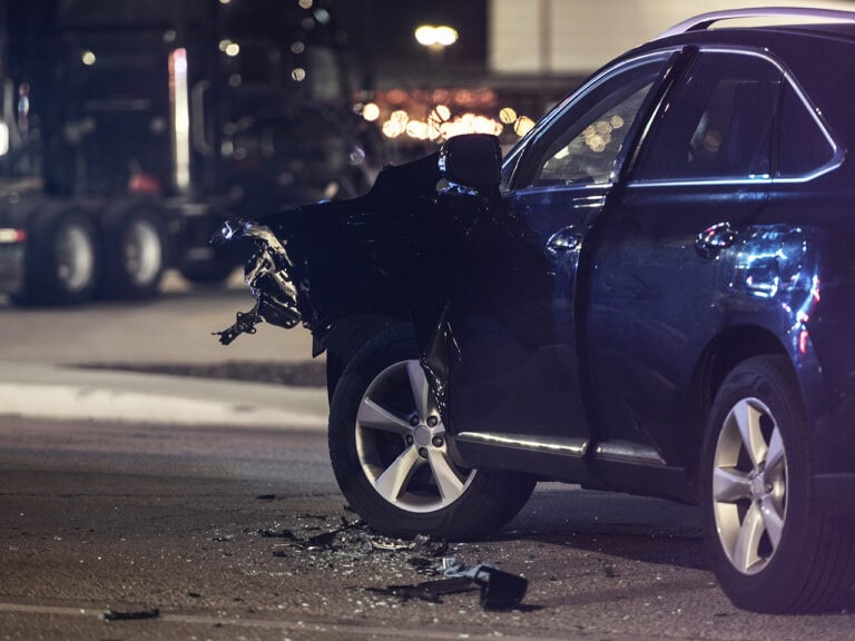 damaged car after an accident