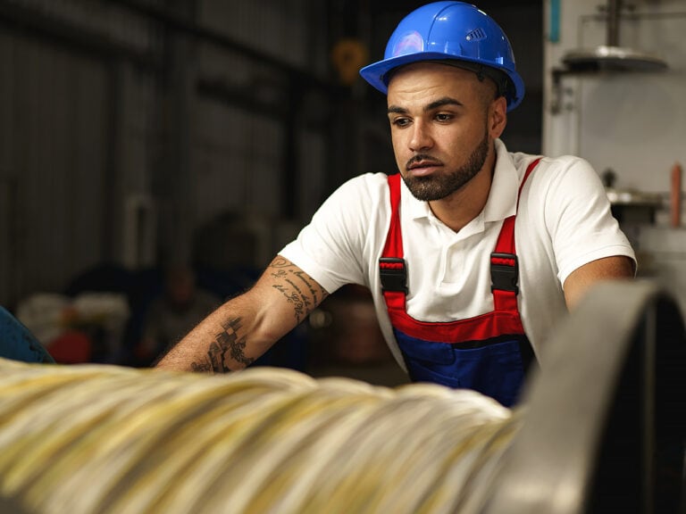 Man working in a factory