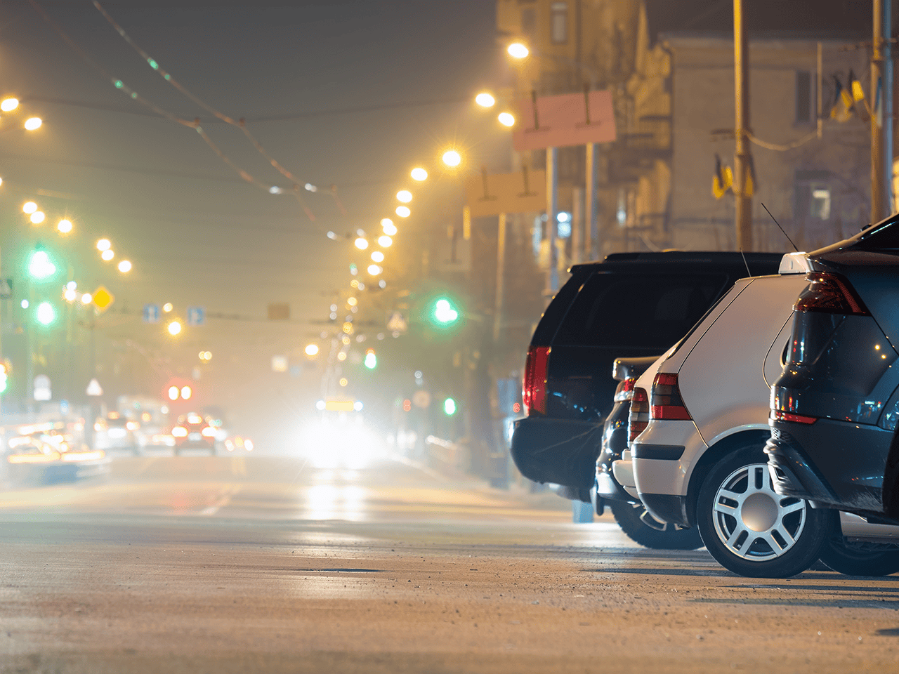 Philadelphia streets at night